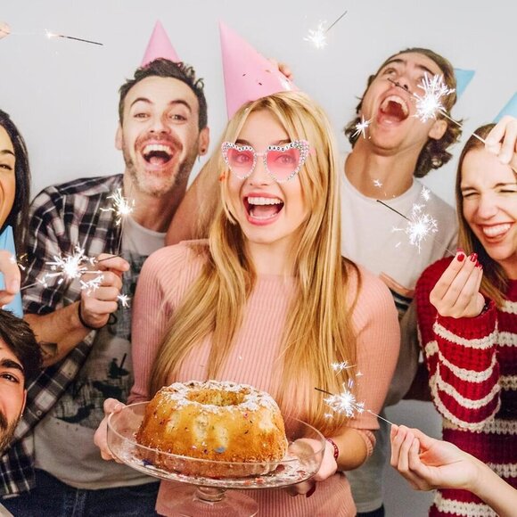 Heart Sunglasses BIRRHDAY BADDIE Glasses for Women Girls Sunglasses for Birthday - Picture 4 of 8